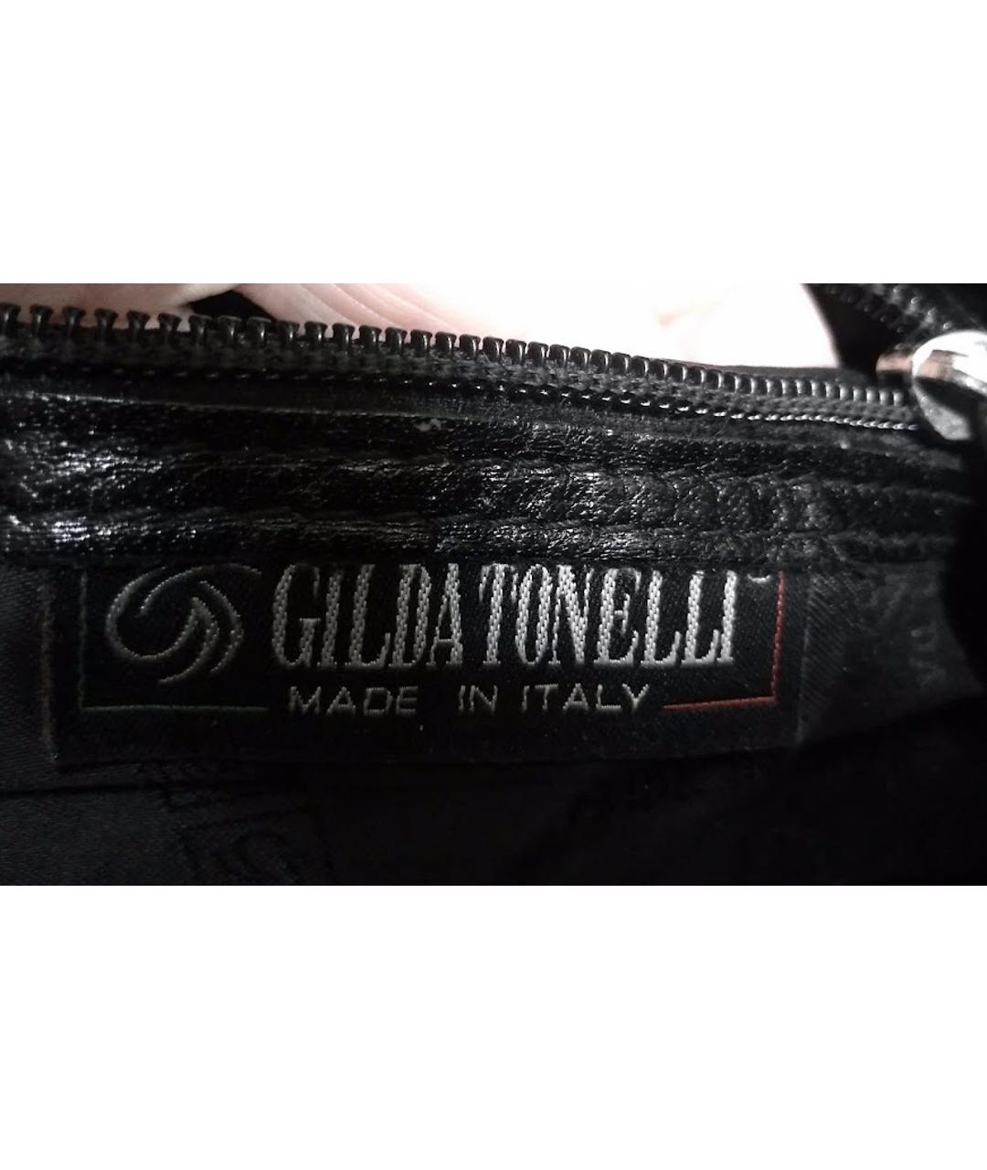 GILDA & PEARL Черная сумка с короткими ручками из лакированной кожи, фото 2