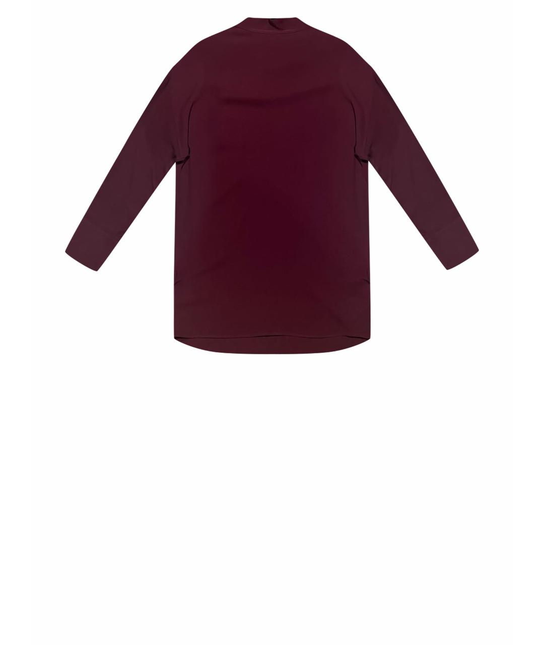 VALENTINO Бордовая шелковая блузы, фото 1