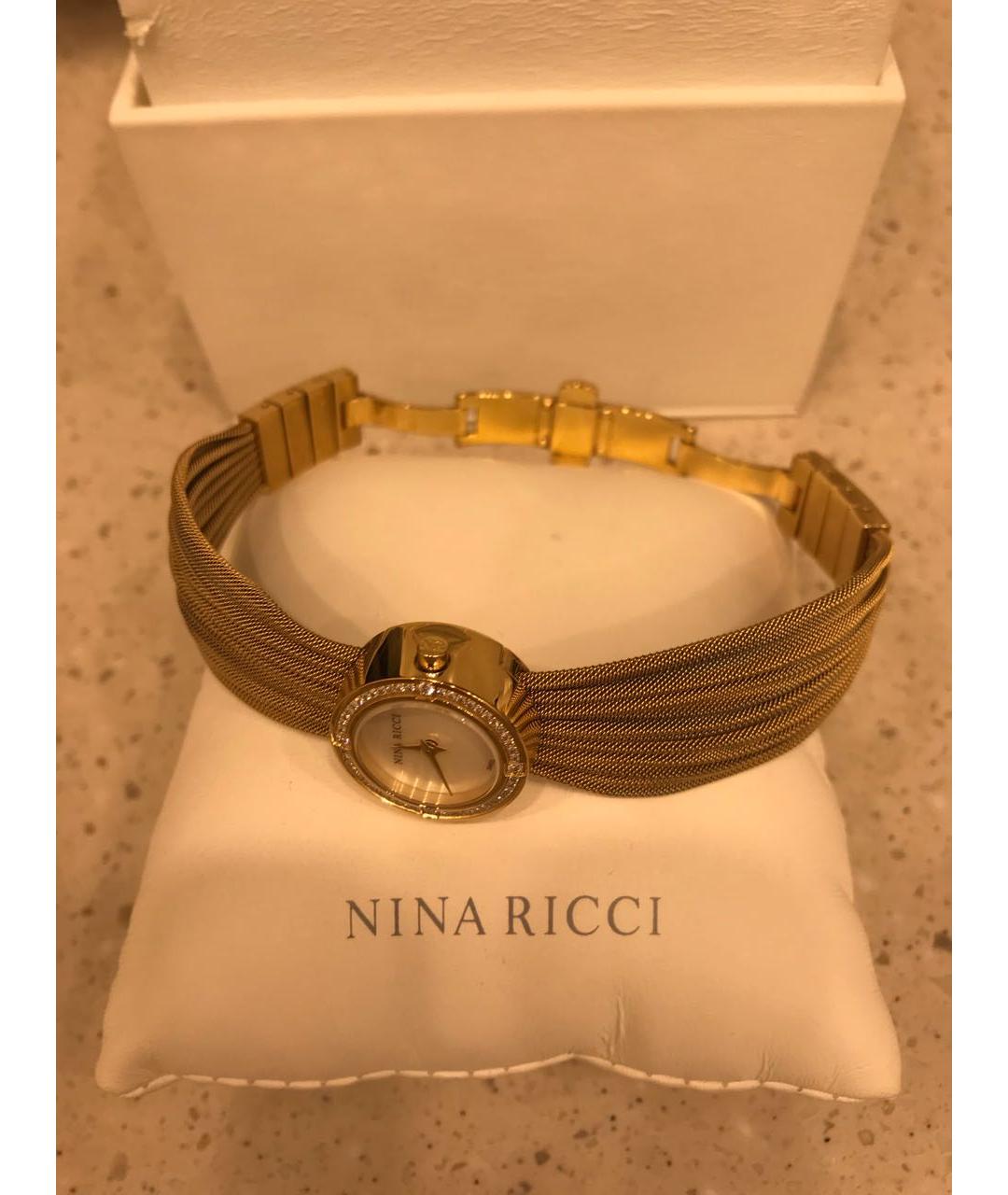 NINA RICCI Золотые металлические часы, фото 2