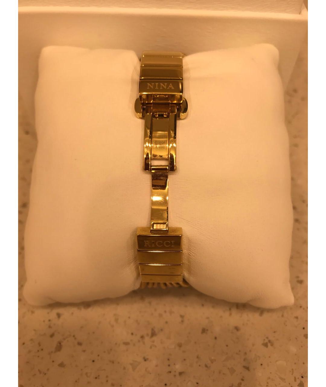 NINA RICCI Золотые металлические часы, фото 4