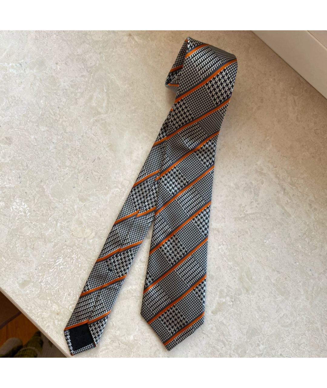 GUCCI Серый шелковый галстук, фото 2