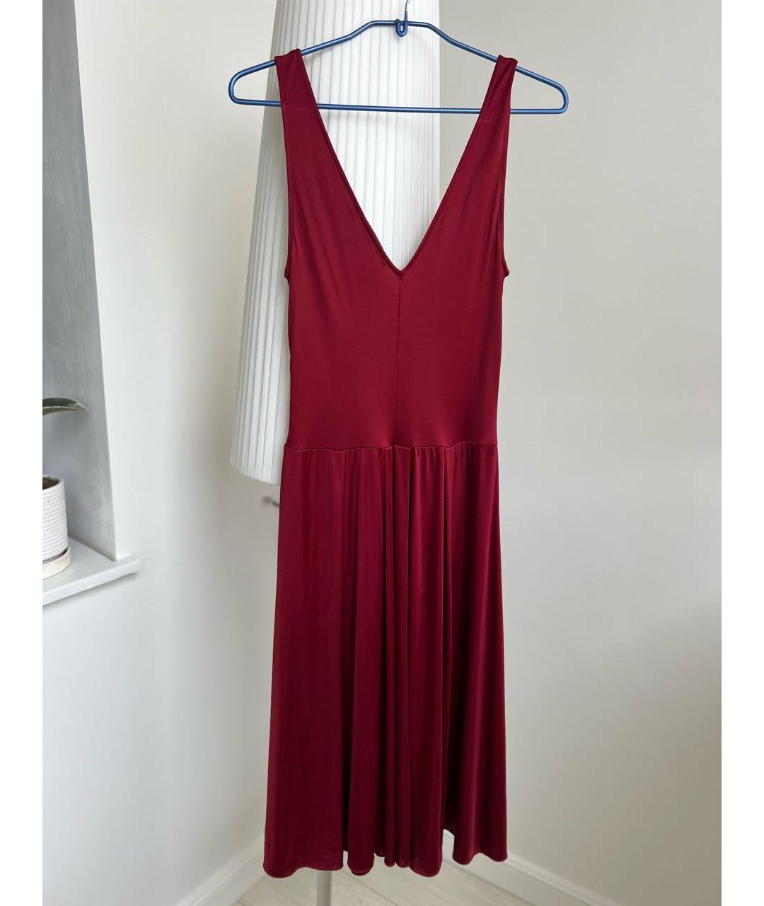 ALESSANDRO DELL'ACQUA Красное ацетатное коктейльное платье, фото 2