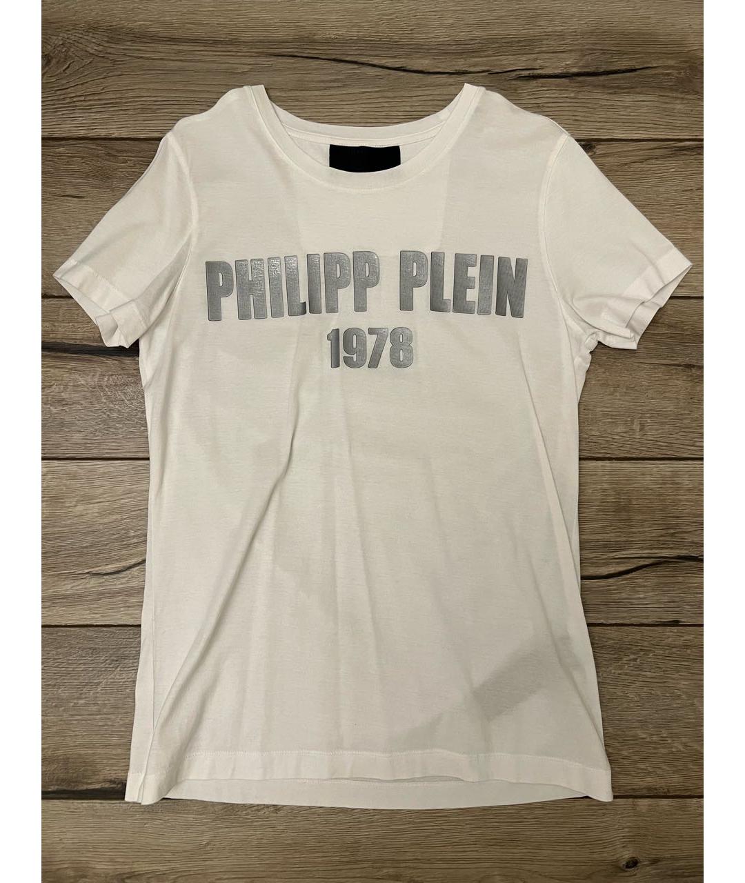 PHILIPP PLEIN Белая хлопковая футболка, фото 7