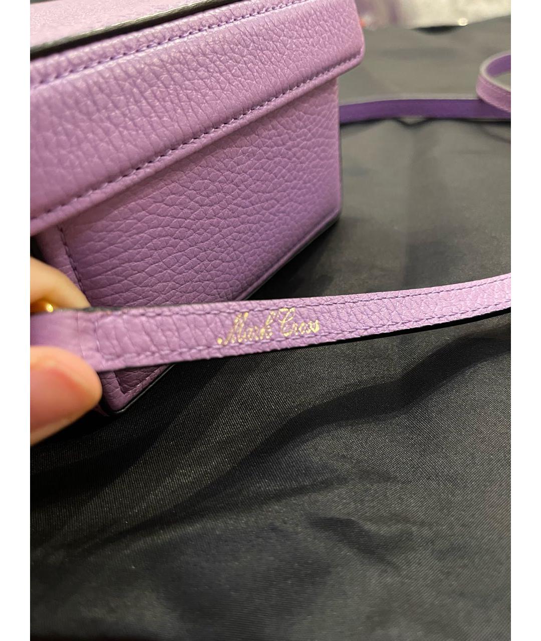 MARK CROSS Фиолетовая кожаная сумка через плечо, фото 5