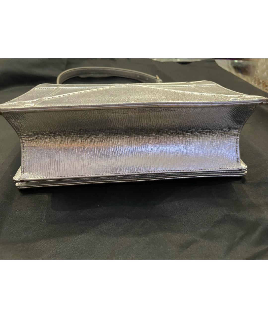 CHRISTIAN DIOR PRE-OWNED Серебряная кожаная сумка через плечо, фото 7