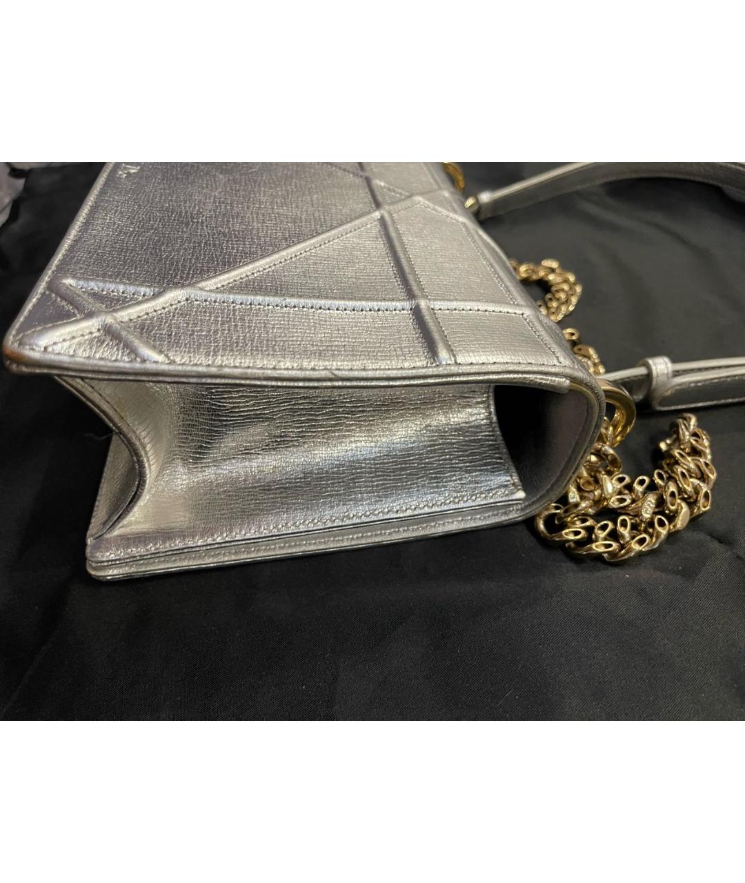 CHRISTIAN DIOR PRE-OWNED Серебряная кожаная сумка через плечо, фото 8
