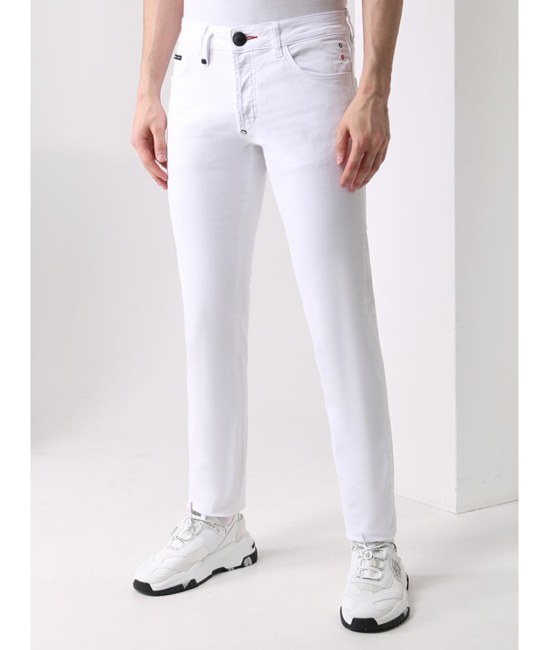 PHILIPP PLEIN Белые джинсы скинни, фото 4