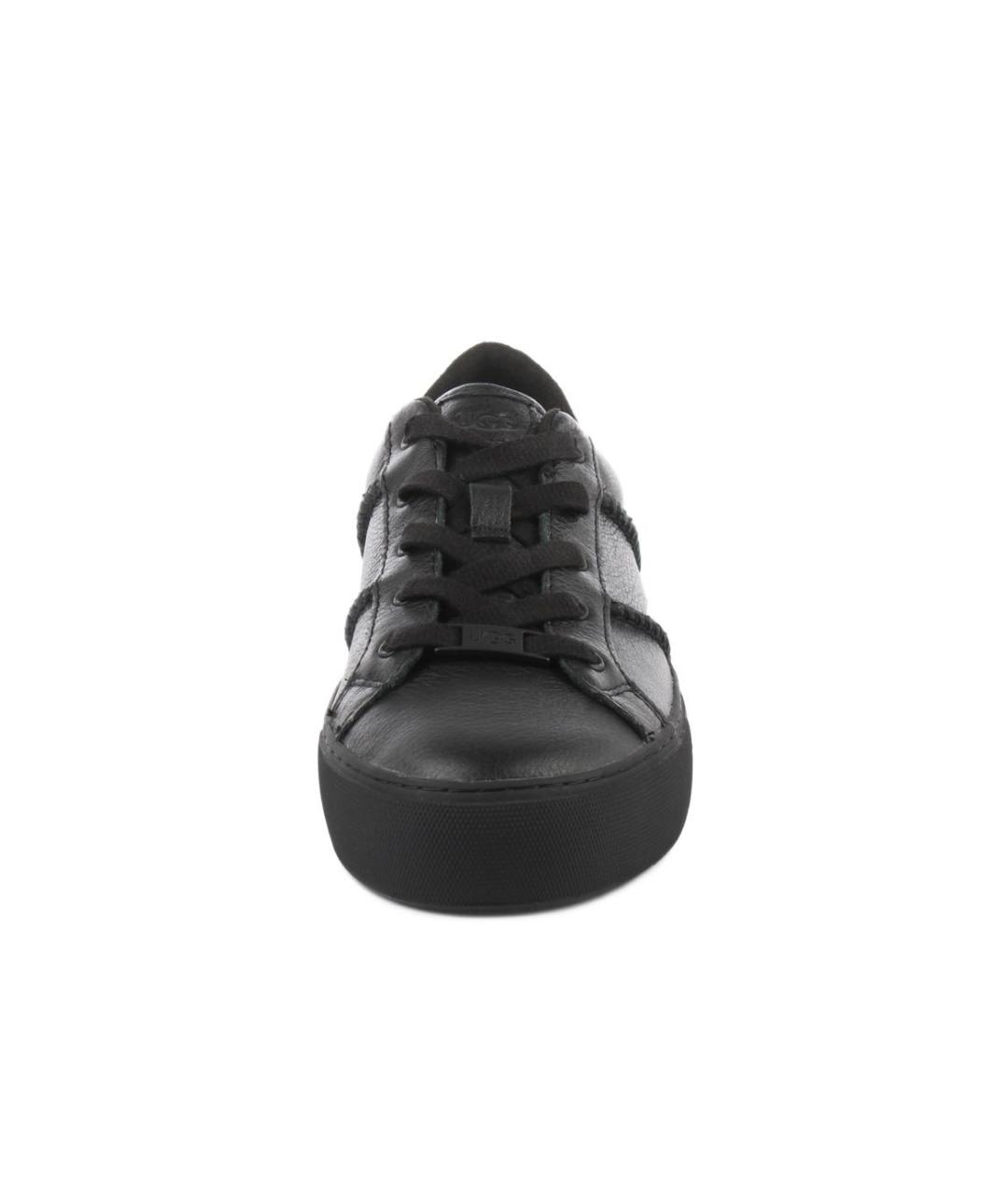 UGG AUSTRALIA Черные кожаные низкие кроссовки / кеды, фото 5