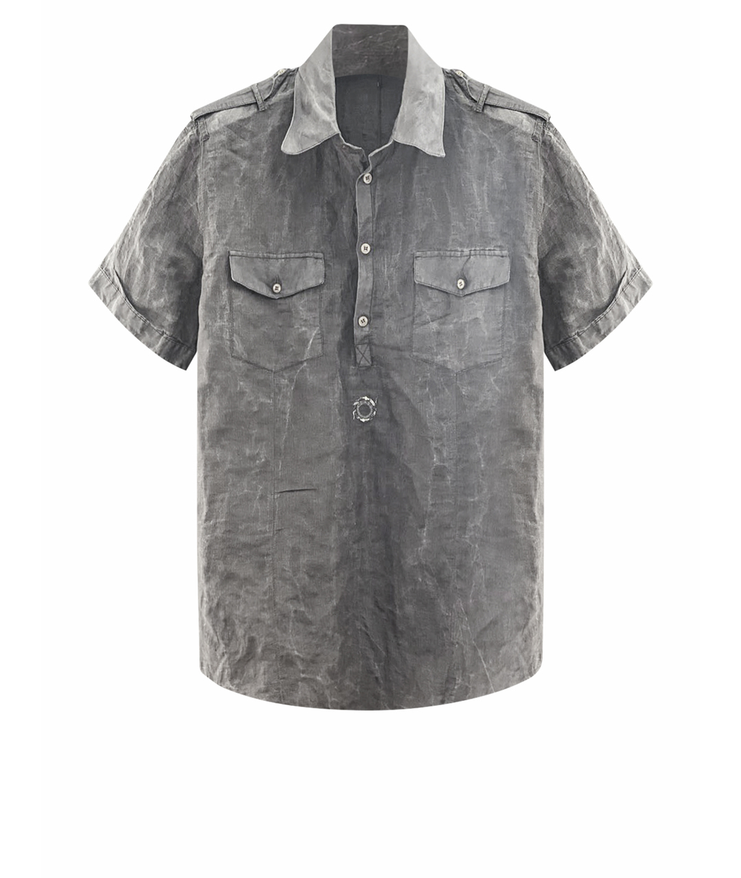 CAVALLI CLASS Коричневая хлопко-полиэстеровая кэжуал рубашка, фото 1