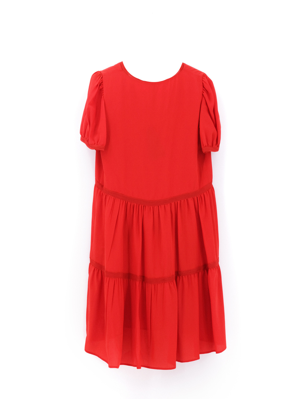 ERMANNO SCERVINO Красное шелковое платье, фото 2