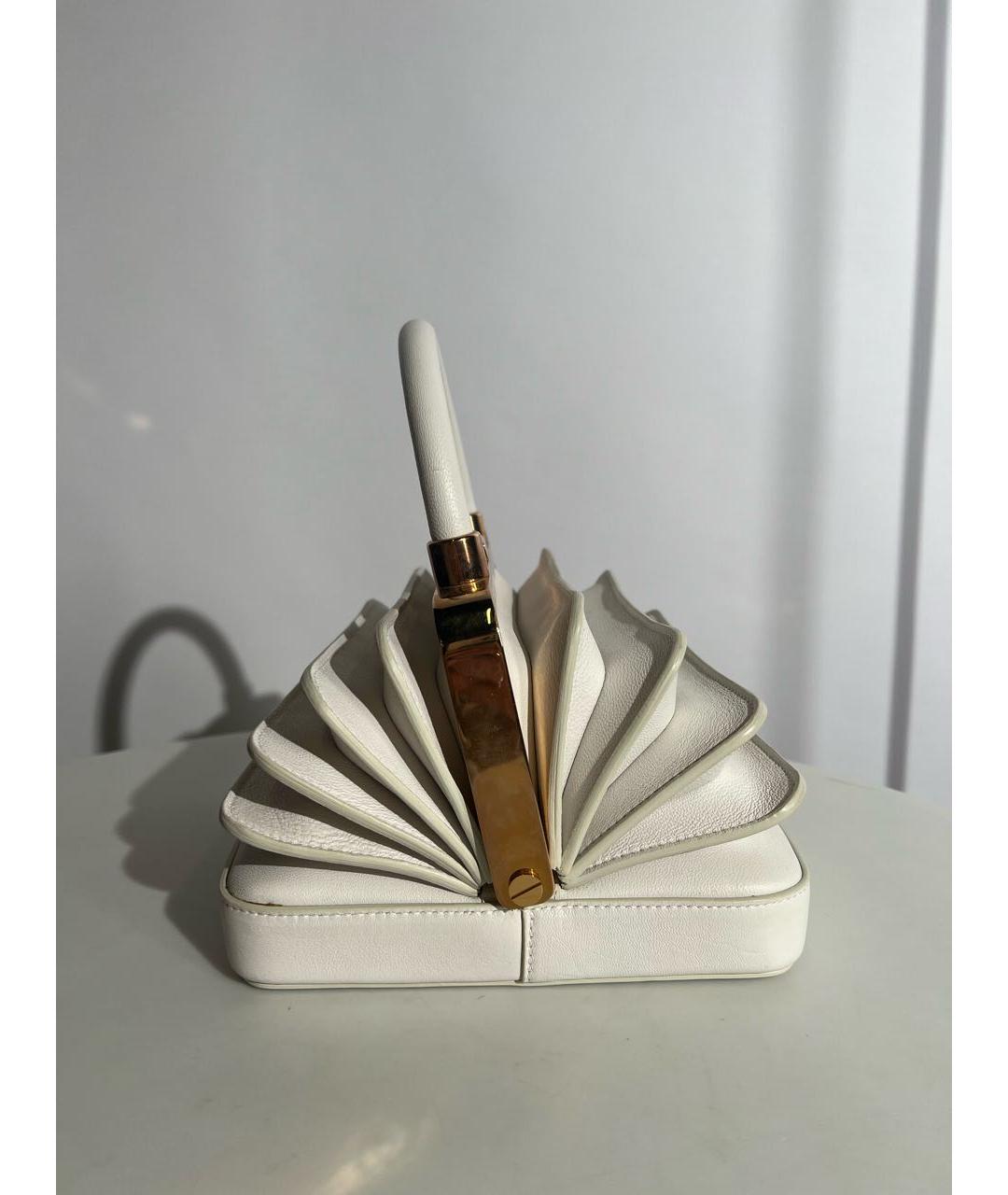 GABRIELA HEARST Белая кожаная сумка с короткими ручками, фото 2