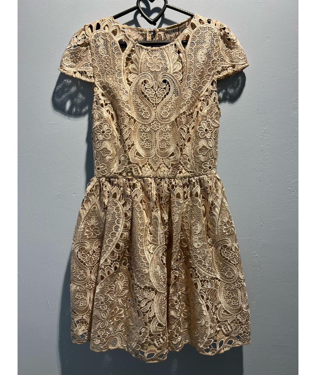 ALICE+OLIVIA Бежевое полиэстеровое платье, фото 7