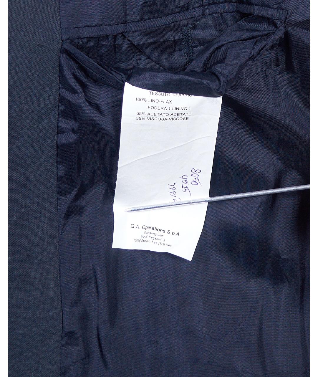 ARMANI COLLEZIONI Бирюзовый льняной пиджак, фото 7
