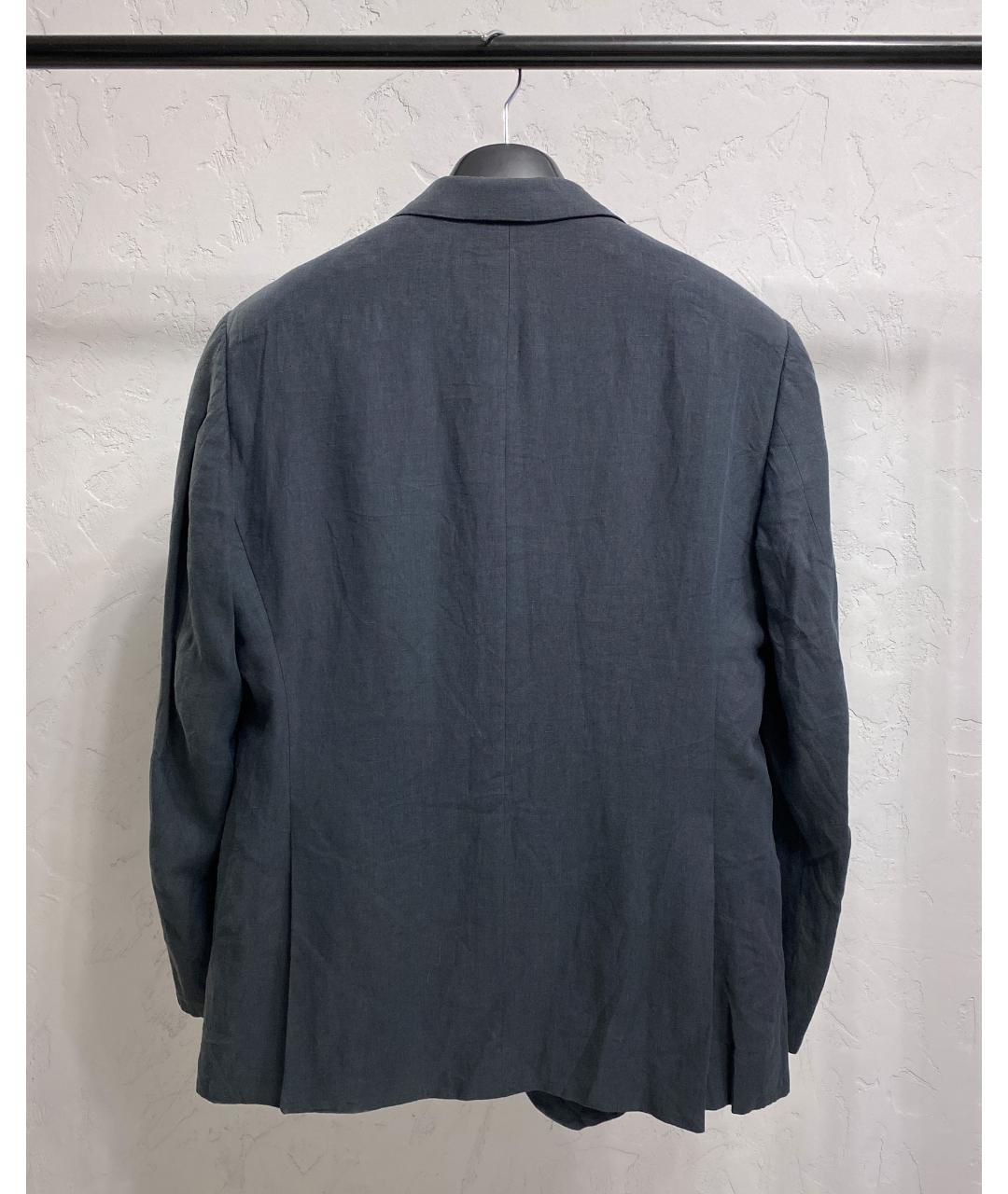 ARMANI COLLEZIONI Бирюзовый льняной пиджак, фото 2