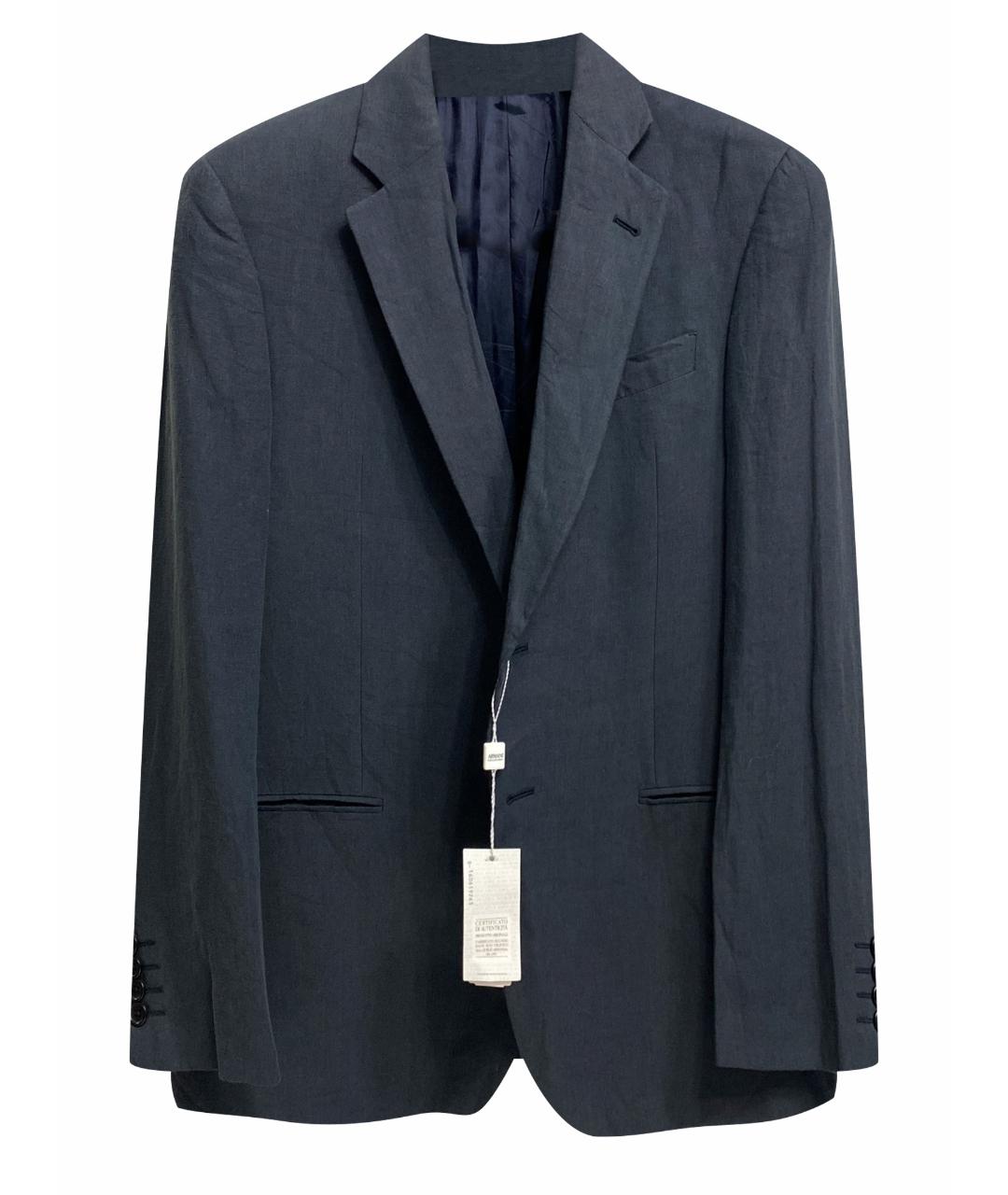 ARMANI COLLEZIONI Бирюзовый льняной пиджак, фото 1