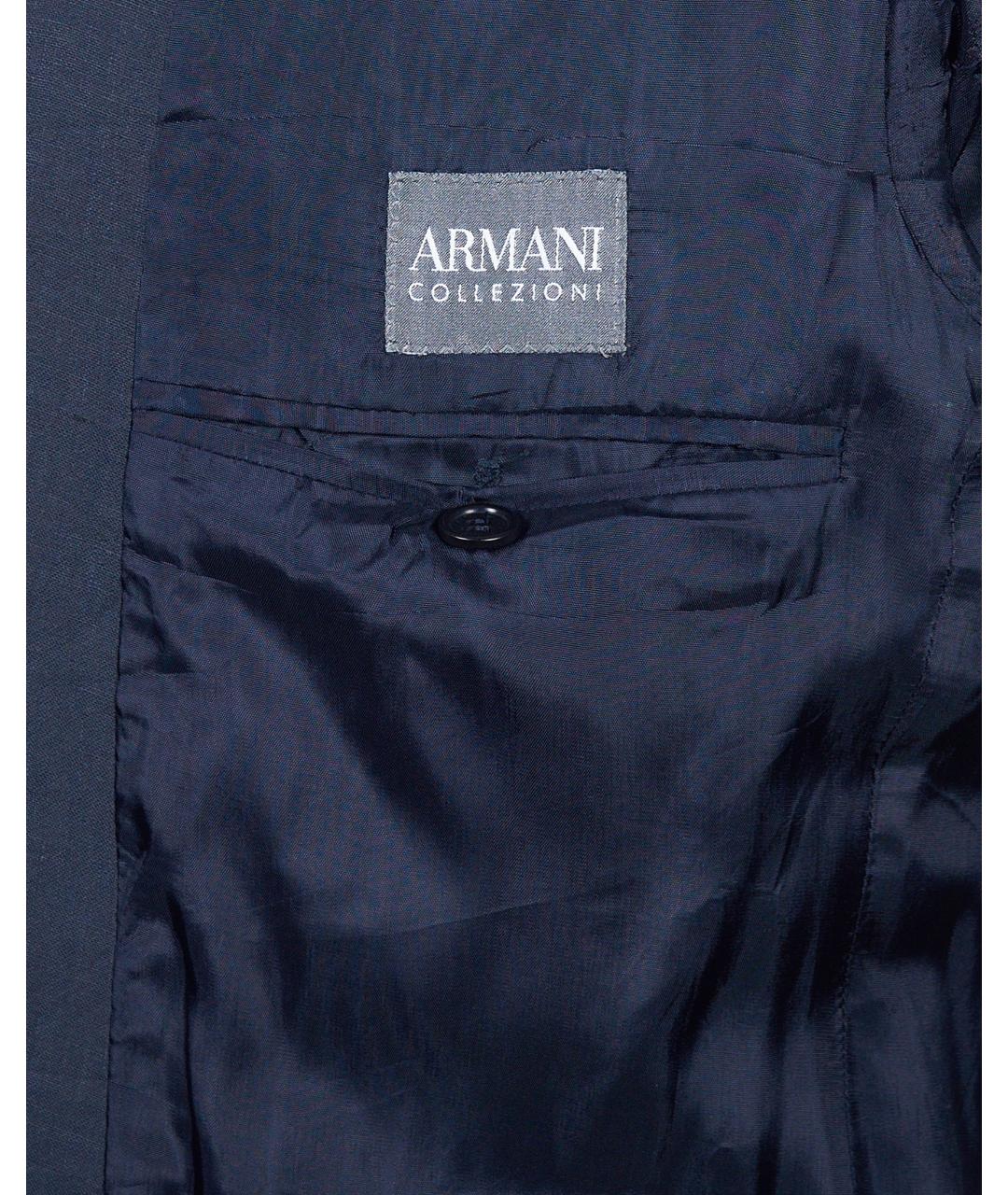 ARMANI COLLEZIONI Бирюзовый льняной пиджак, фото 6