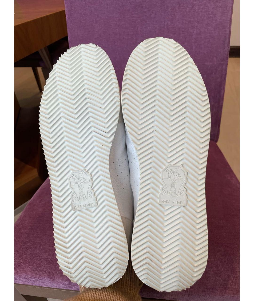 BRUNELLO CUCINELLI Белые кожаные низкие кроссовки / кеды, фото 7