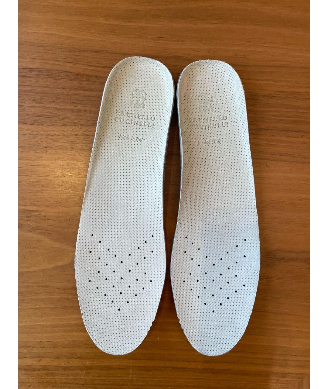 BRUNELLO CUCINELLI Белые кожаные низкие кроссовки / кеды, фото 8