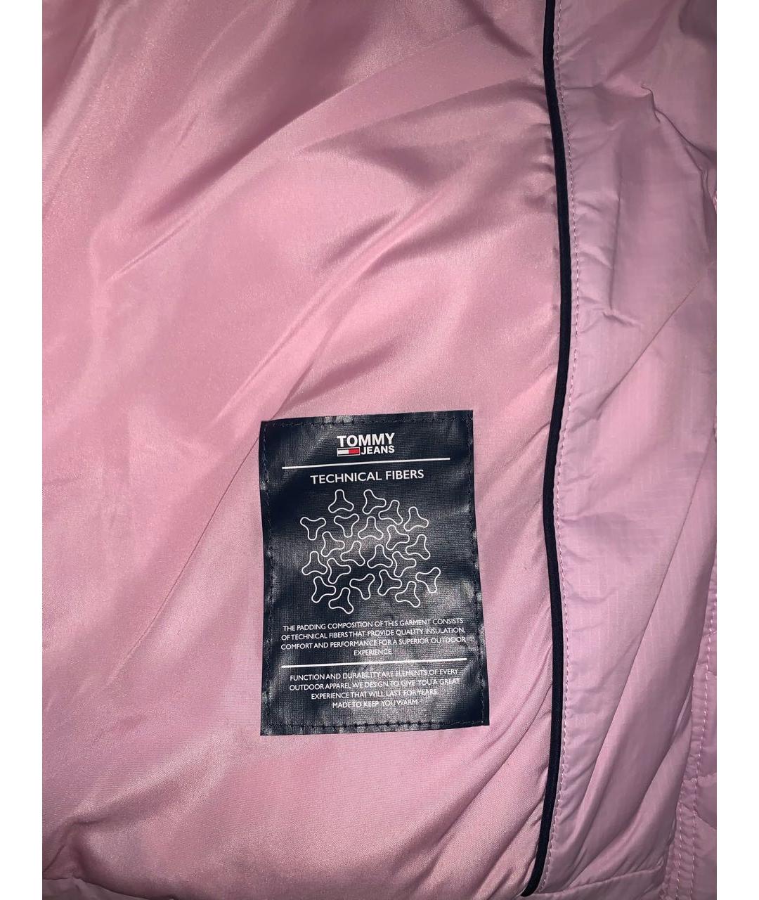 TOMMY HILFIGER Розовая полиэстеровая куртка, фото 4
