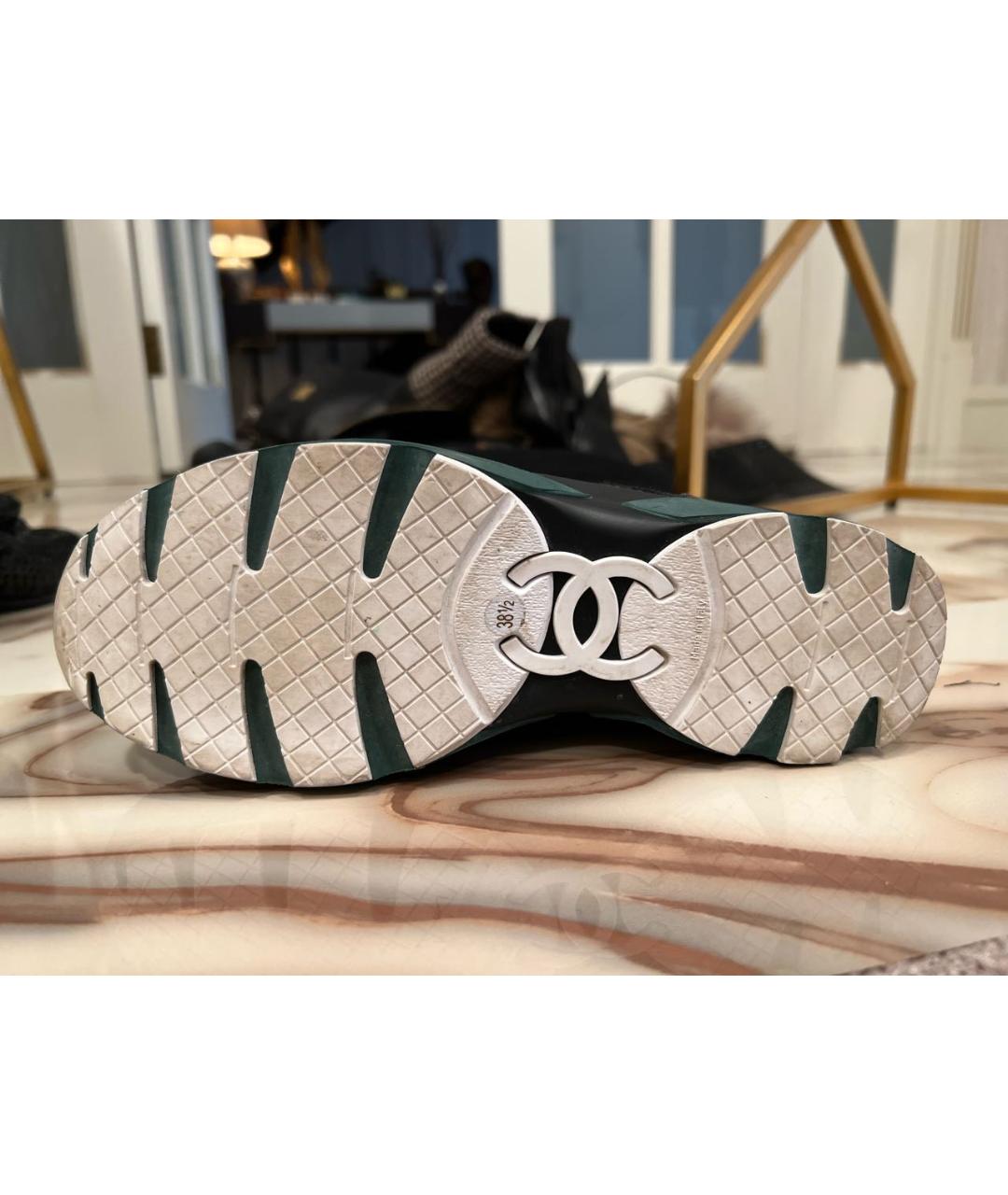 CHANEL Черные текстильные сапоги, фото 8