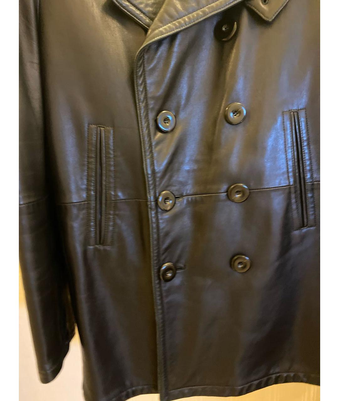 GIORGIO ARMANI VINTAGE Черная кожаная куртка, фото 4