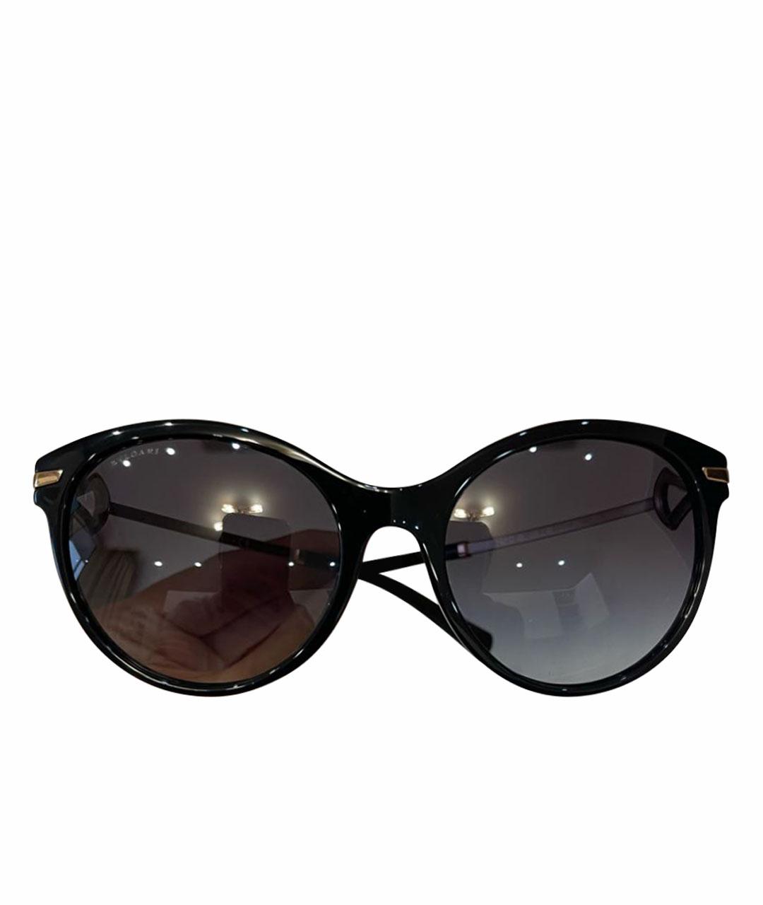 BVLGARI Черные пластиковые солнцезащитные очки, фото 1