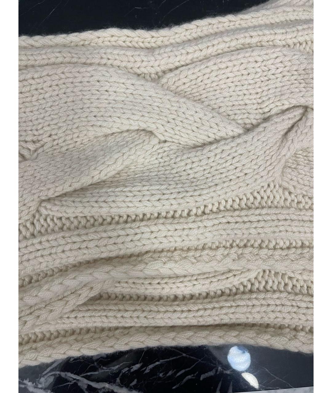 LORO PIANA Бежевый кашемировый шарф, фото 2
