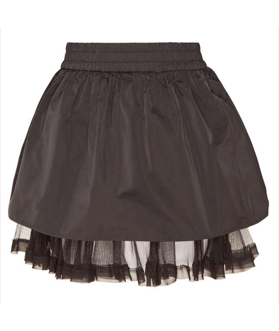 RED VALENTINO Черная полиэстеровая юбка мини, фото 1