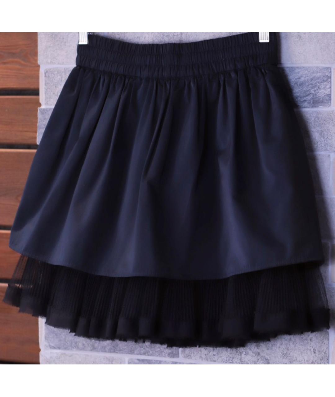 RED VALENTINO Черная полиэстеровая юбка мини, фото 2