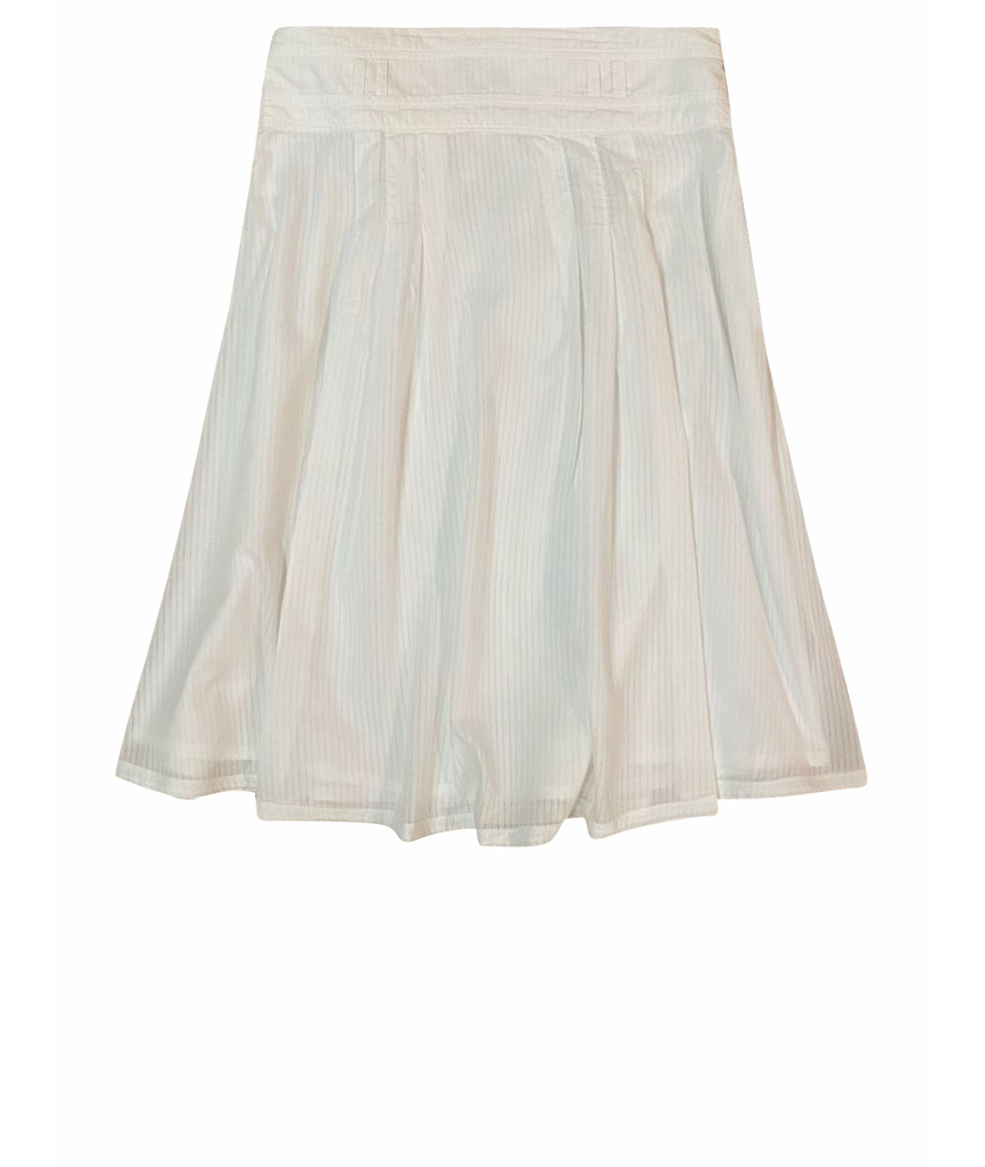 EMPORIO ARMANI Белая хлопковая юбка миди, фото 1