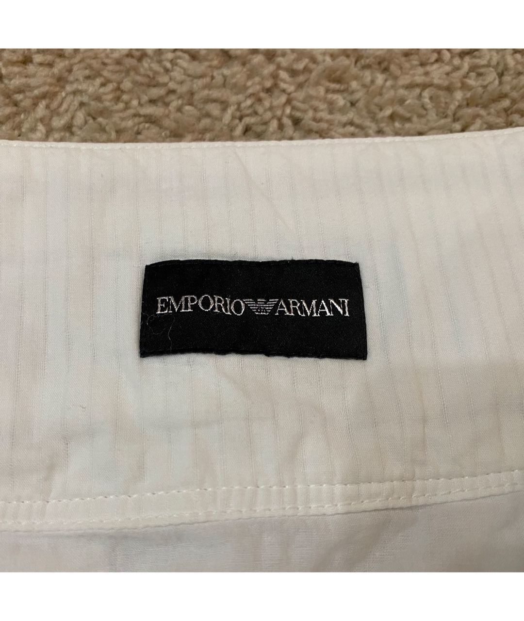 EMPORIO ARMANI Белая хлопковая юбка миди, фото 7
