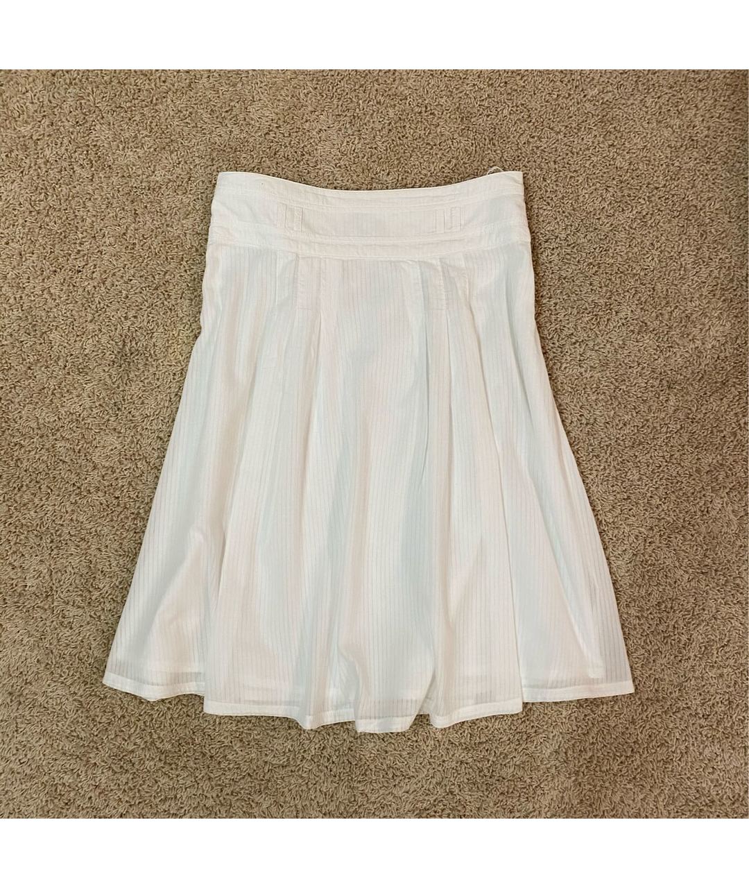EMPORIO ARMANI Белая хлопковая юбка миди, фото 9