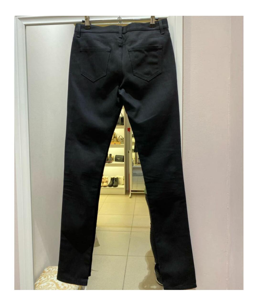 SAINT LAURENT Черные хлопко-эластановые джинсы слим, фото 2