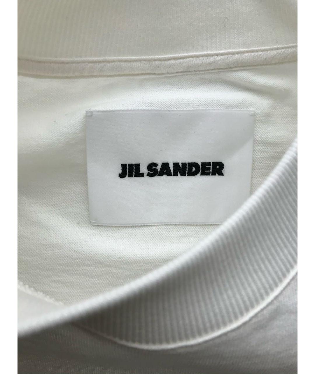 JIL SANDER Белая хлопковая футболка, фото 3
