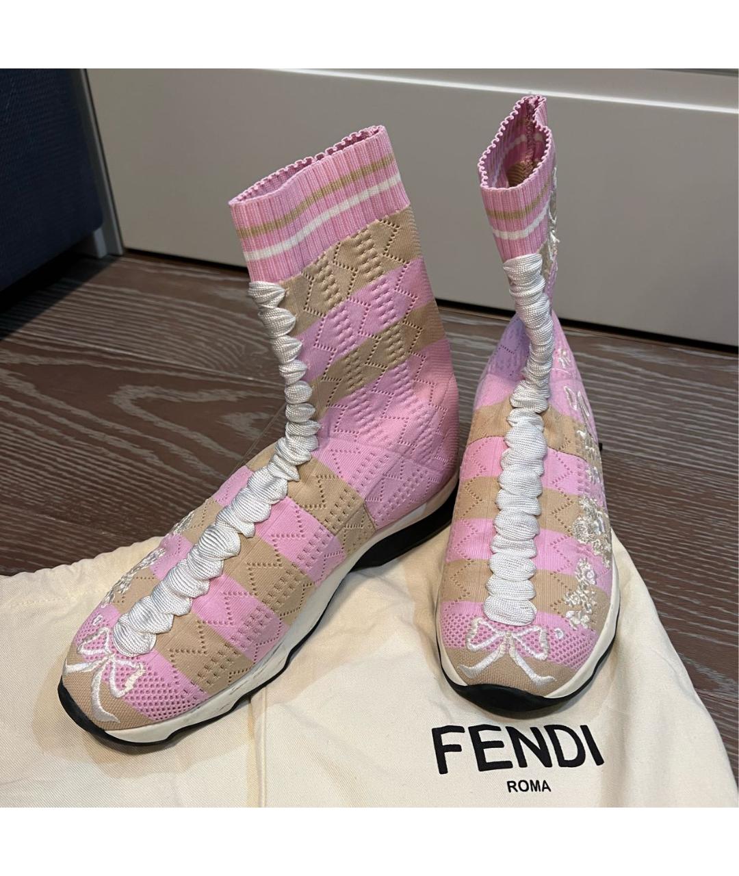FENDI Мульти кроссовки, фото 7