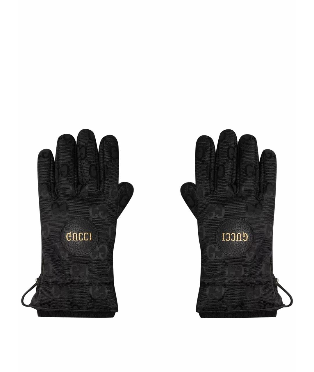 GUCCI Черные синтетические перчатки, фото 1