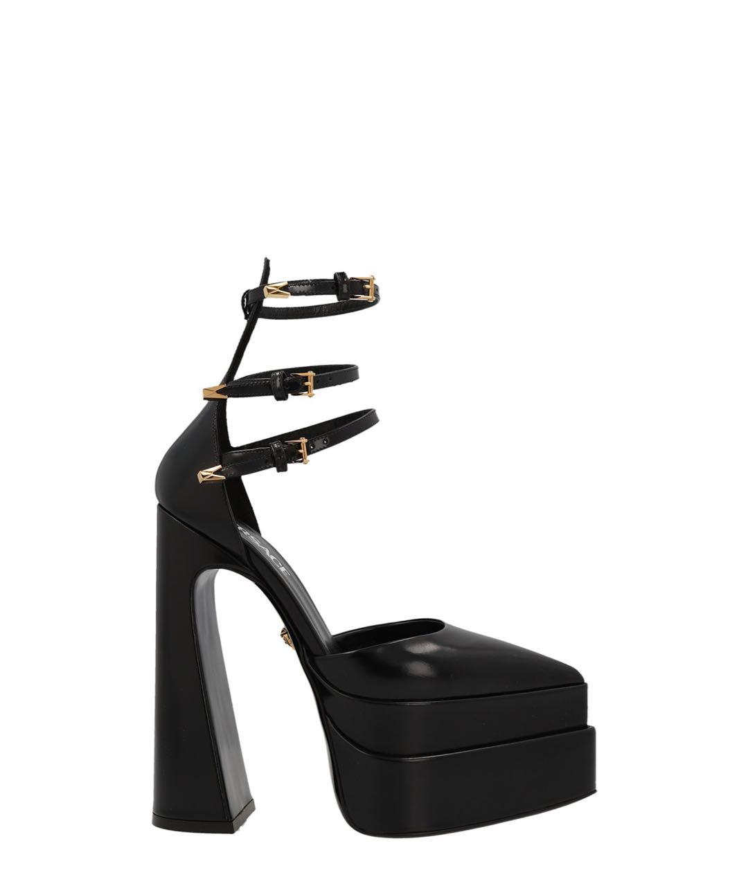 VERSACE Черные туфли из лакированной кожи, фото 1