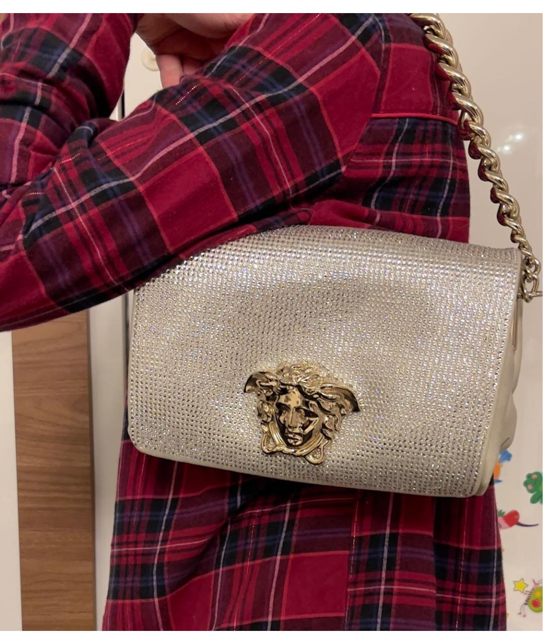 VERSACE Золотая сумка с короткими ручками, фото 8