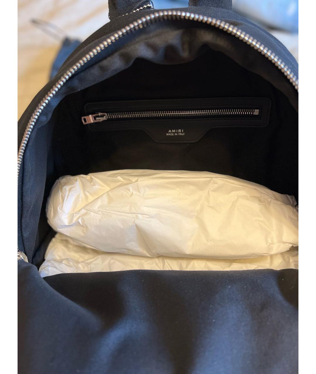 AMIRI Черный хлопковый рюкзак, фото 5