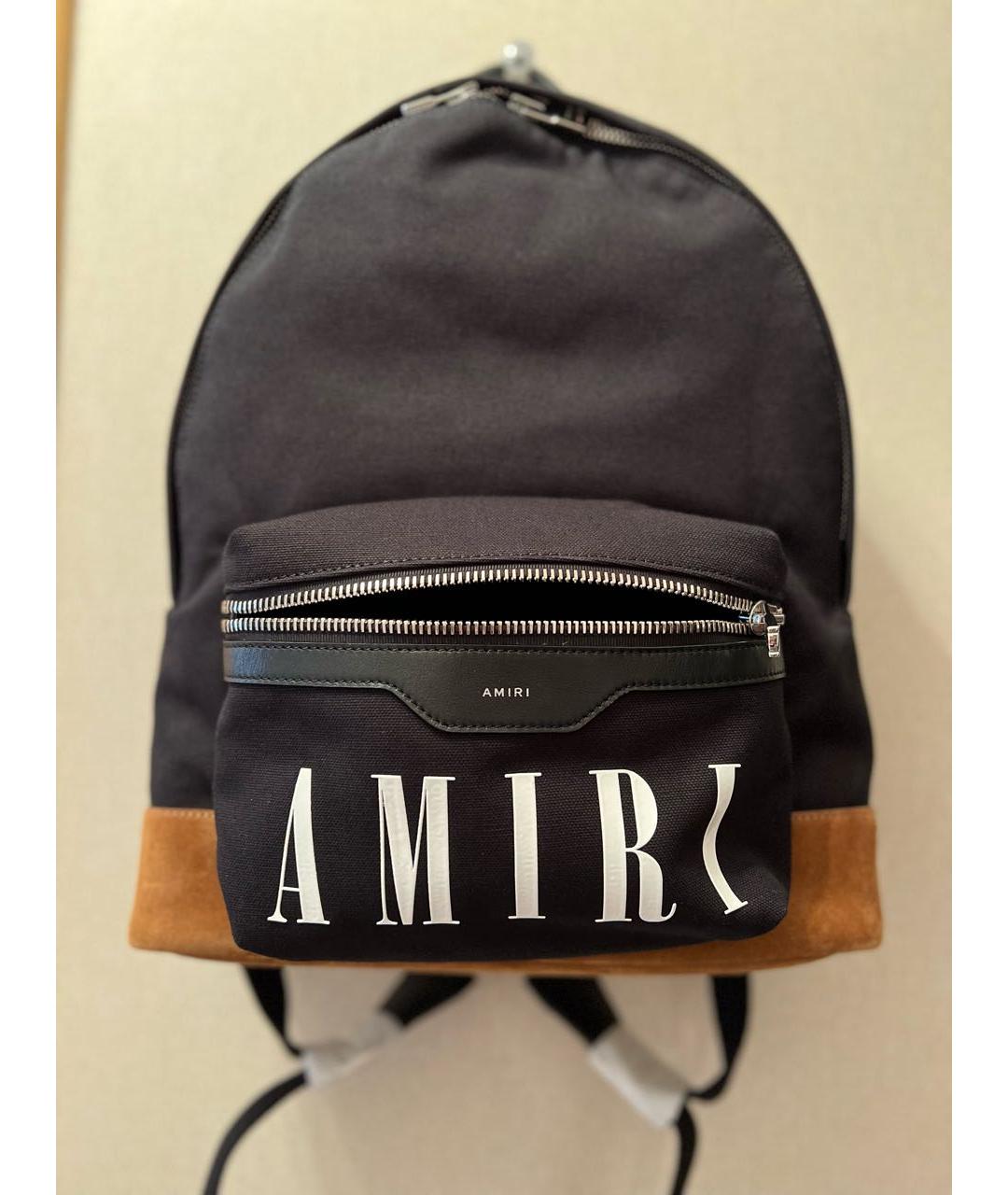 AMIRI Черный хлопковый рюкзак, фото 8