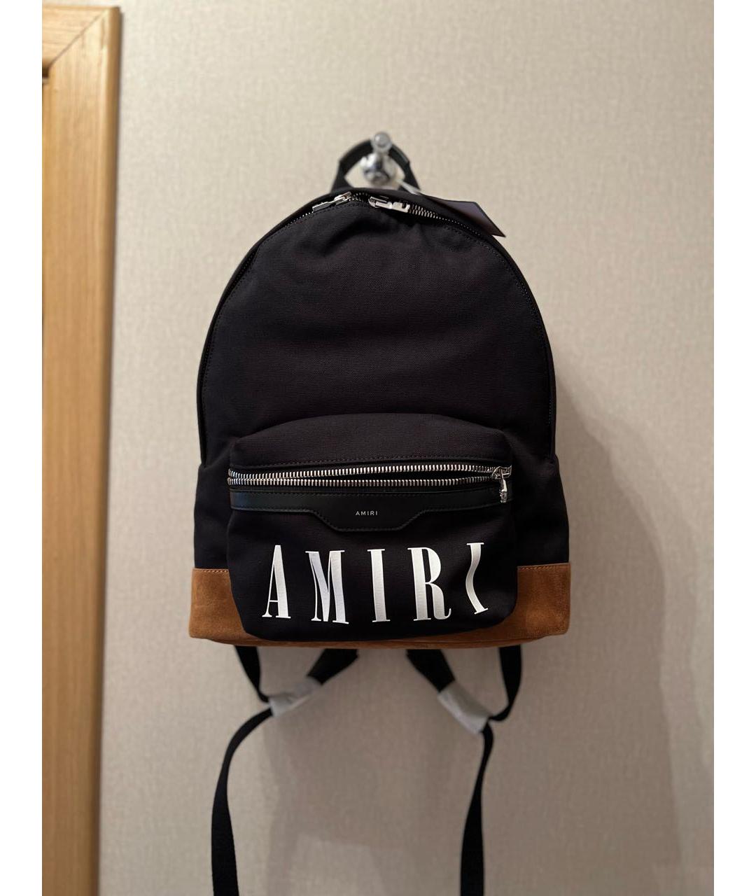 AMIRI Черный хлопковый рюкзак, фото 7