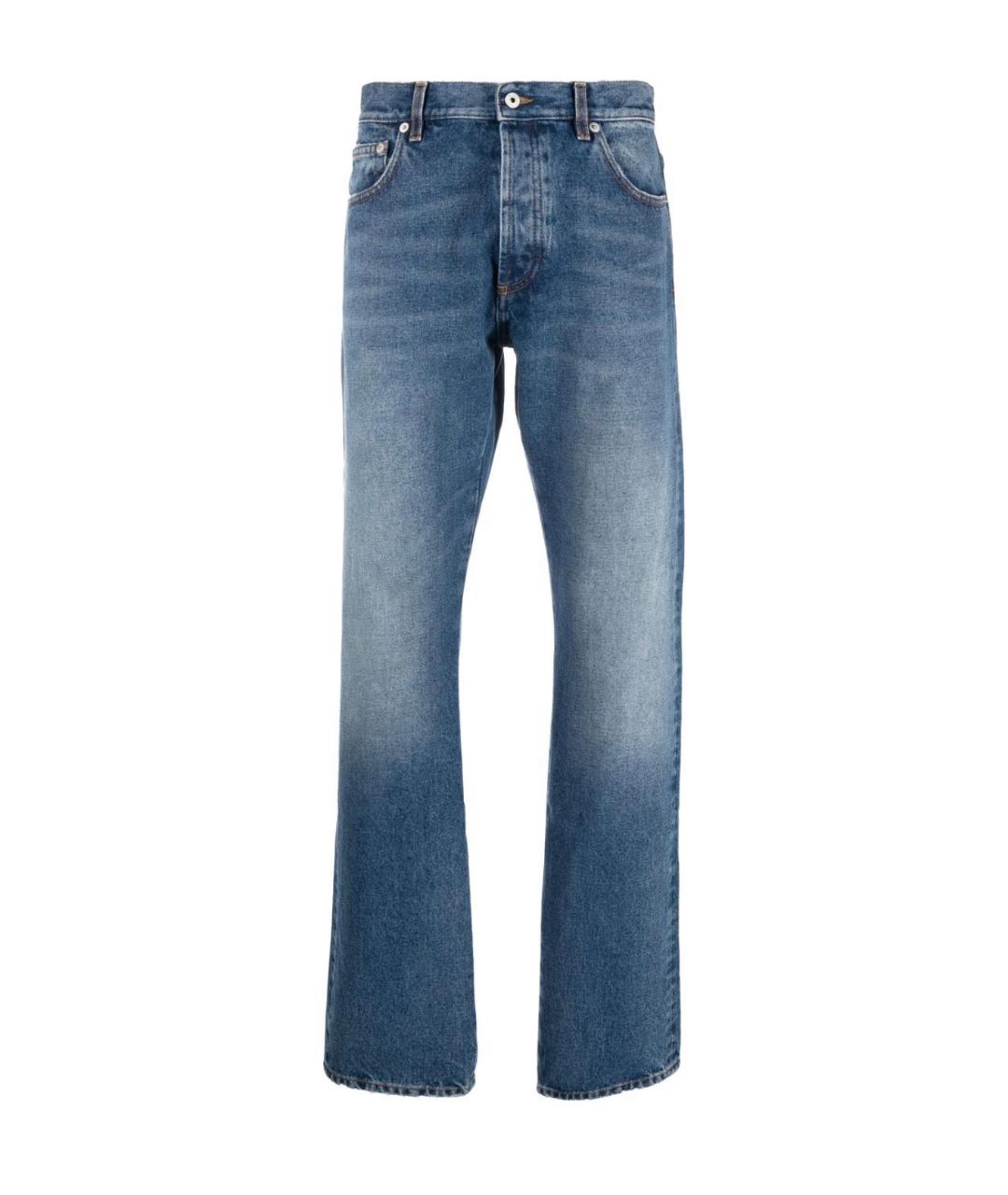HERON PRESTON Синие хлопковые прямые джинсы, фото 1