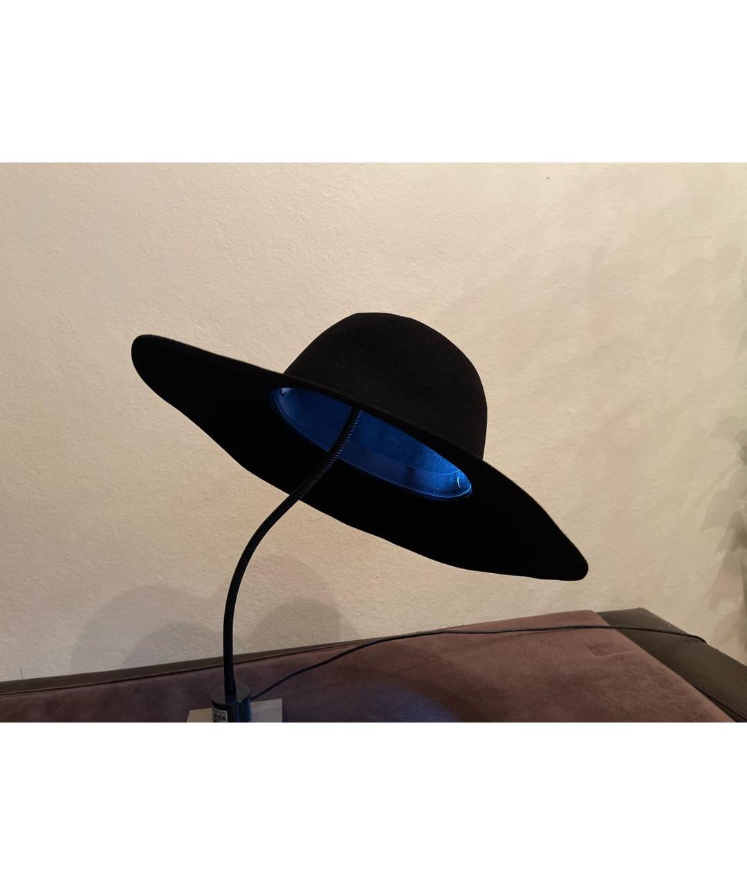 SAINT LAURENT Черная шерстяная шляпа, фото 3