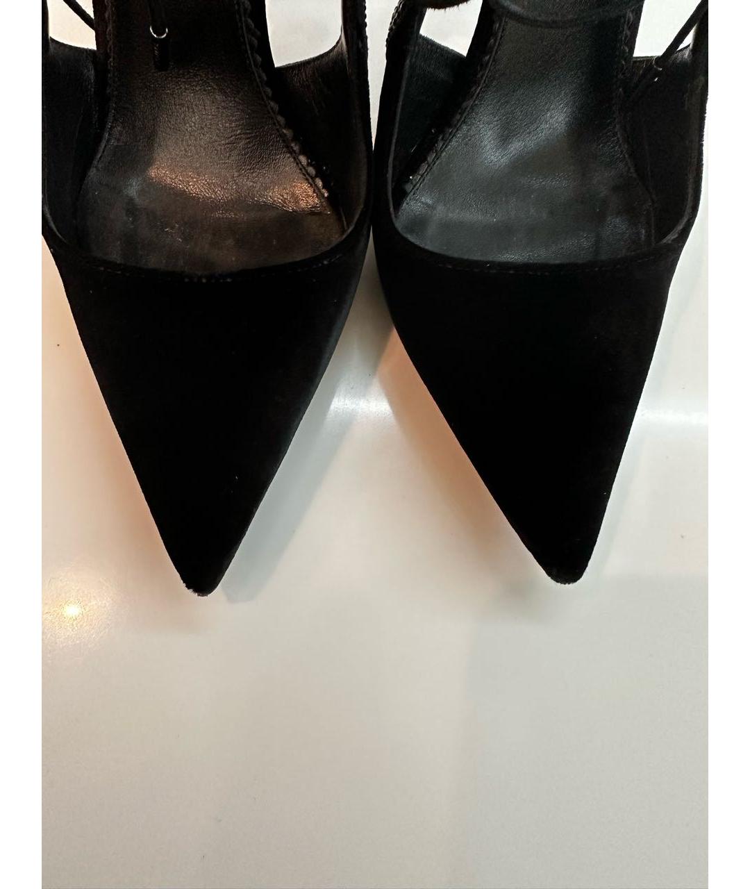LE SILLA Черные бархатные туфли, фото 6