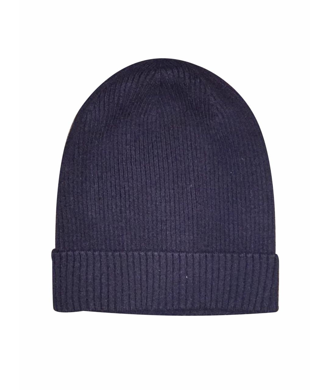 JIL SANDER Темно-синяя кашемировая шапка, фото 1