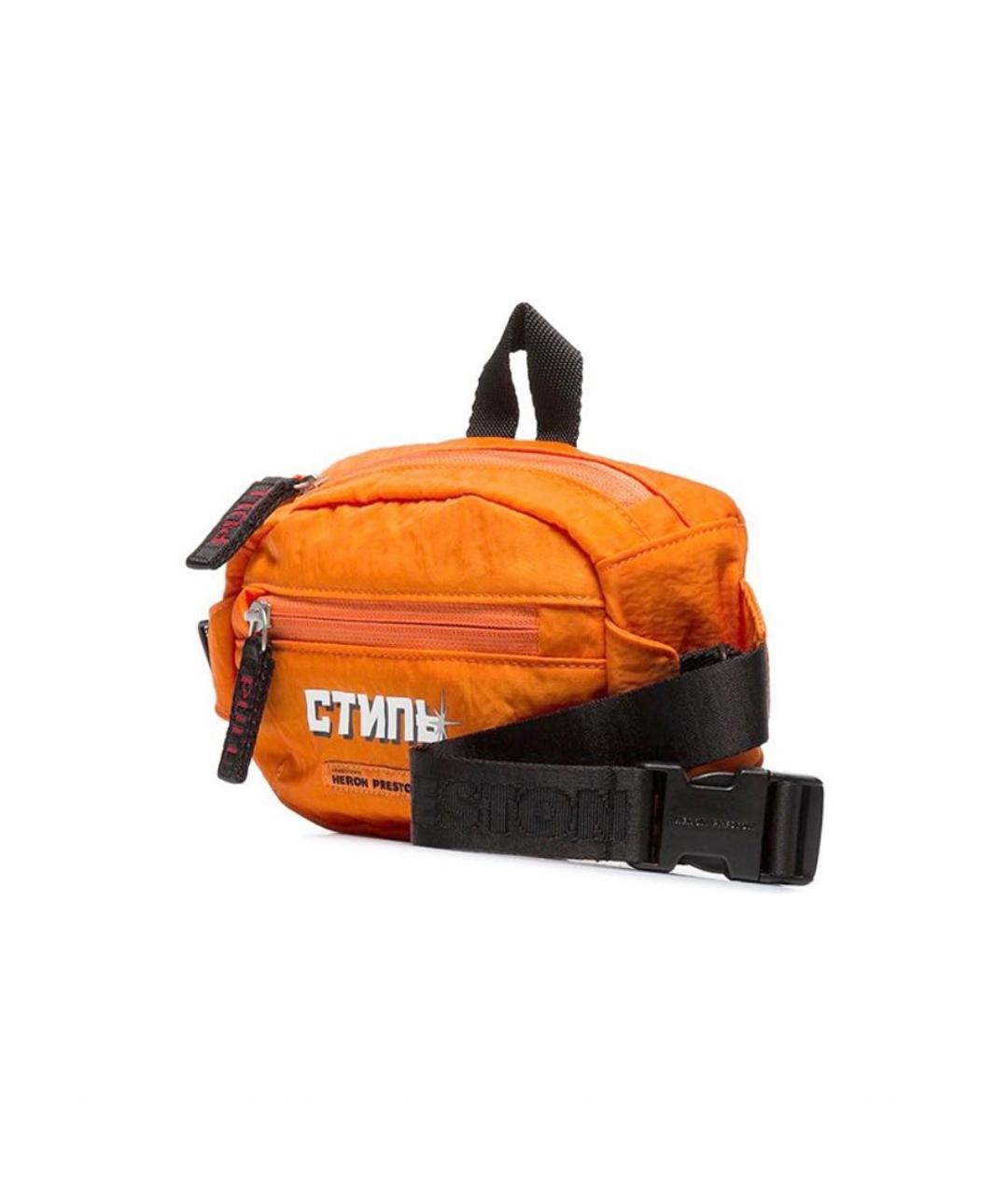 HERON PRESTON Оранжевая синтетическая поясная сумка, фото 2