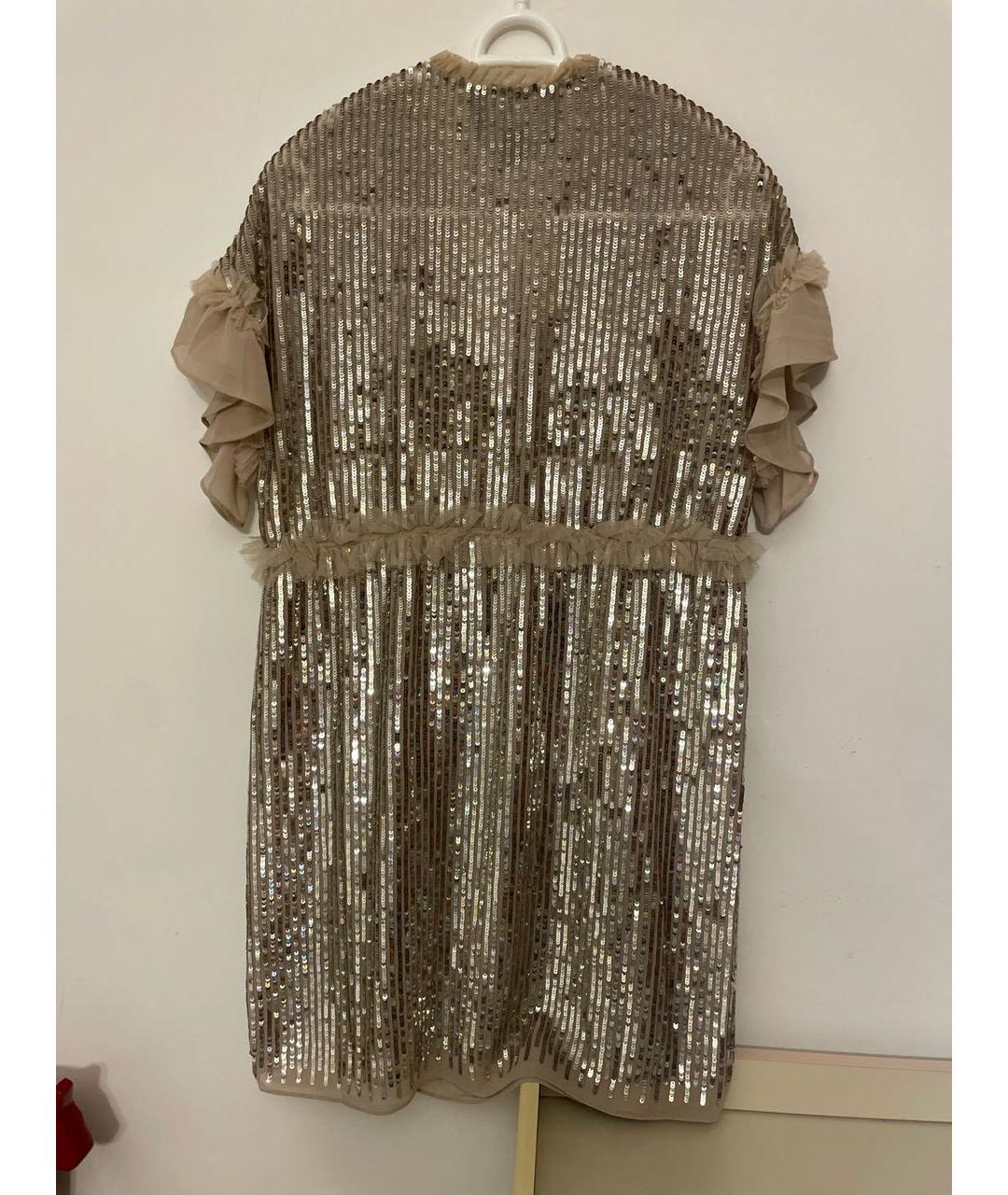 NEEDLE & THREAD Золотое полиэстеровое вечернее платье, фото 2