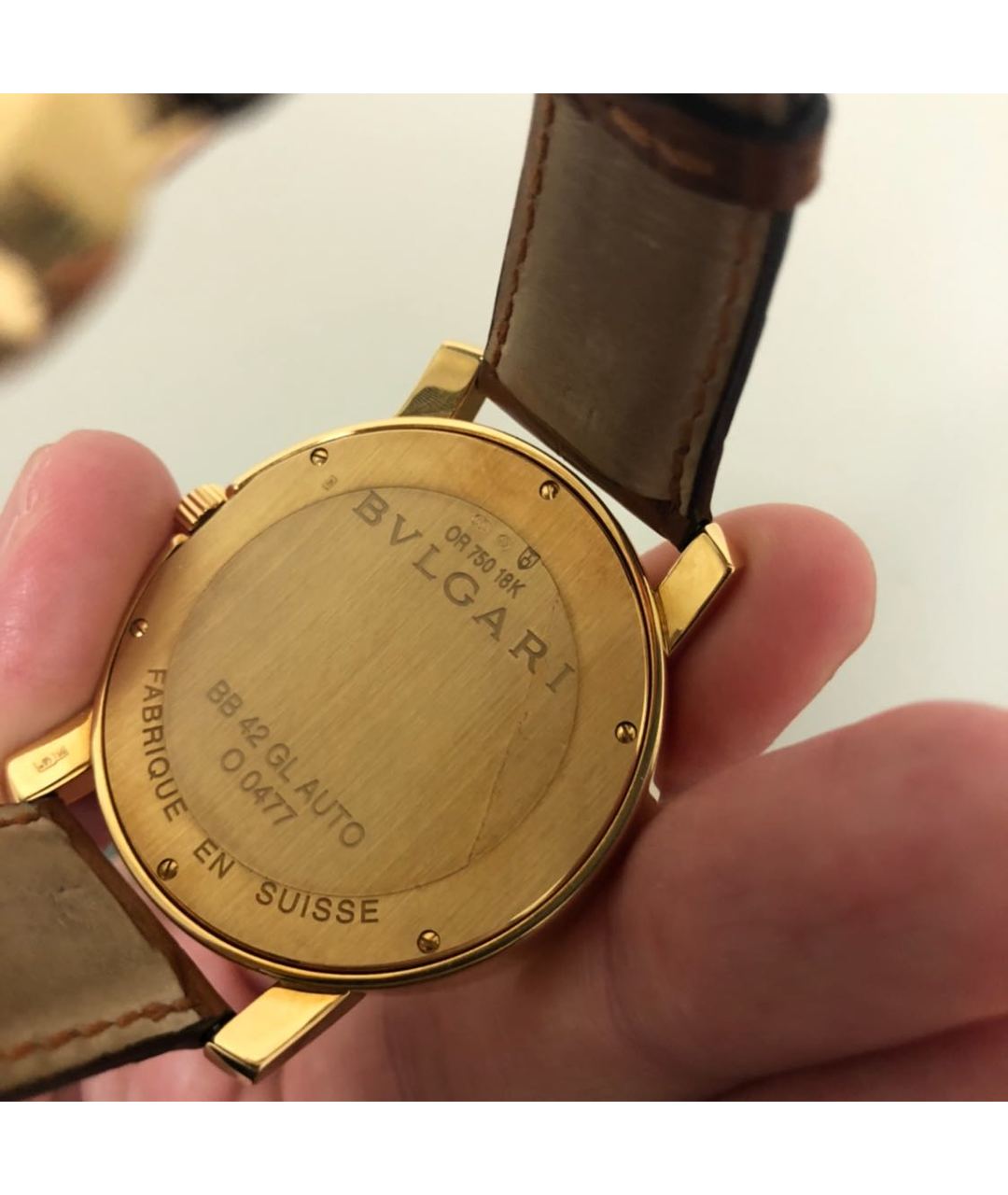 BVLGARI Бежевые часы из желтого золота, фото 2