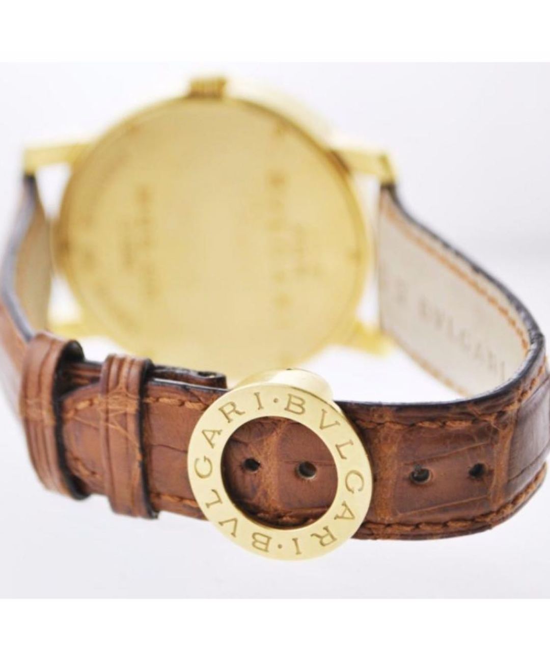 BVLGARI Бежевые часы из желтого золота, фото 3