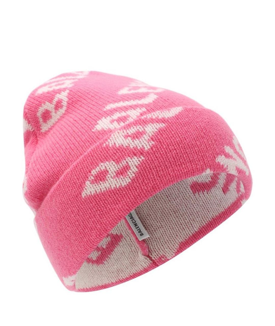 BALENCIAGA Розовая шерстяная шапка, фото 1